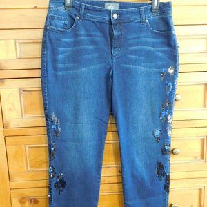 Chico's So Slimming 2.5 Ankle Pants with Sequins